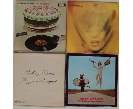 THE ROLLING STONES LPs - Ace pack of 4 x LPs. Titles are Let It Bleed (UK mono original LK 5025 unboxed 2A/1A - VG+ a few lig