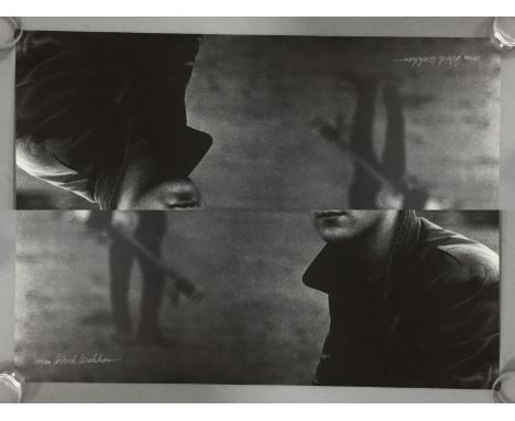 ASTRID KIRCHHERR SIGNED LENNON - Lithograph print of the Astrid Kirchherr shot of John Lennon in Hamburg. Signed by Astrid Ki