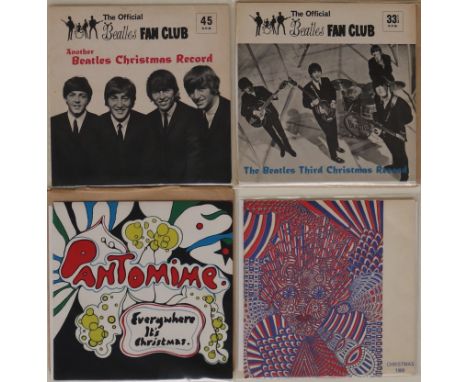 THE BEATLES CHRISTMAS FLEXIS - Superb bundle of 4 x original Christmas flexis, not only in lovely condition but with 2 origin