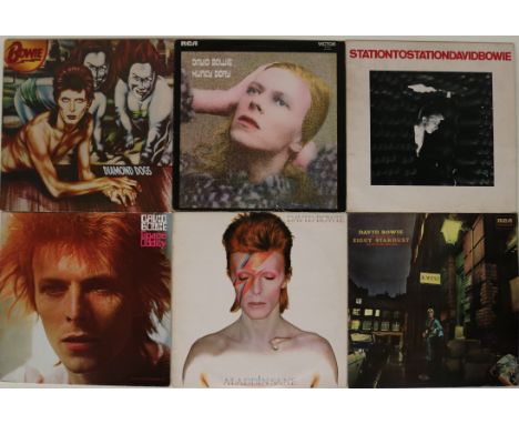 DAVID BOWIE - Excellent collection of 6 x early UK pressing LPs from the Thin White Duke. Titles are Diamond Dogs (UK RCA Vic