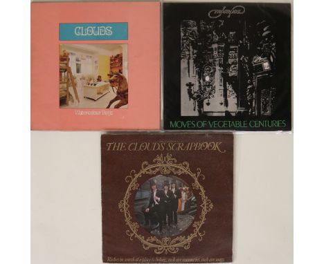 TRAMLINE/CLOUDS - 3 x original UK Island released classic LPs. Titles are Tramline - Moves Of Vegetable Centuries (1st UK pin