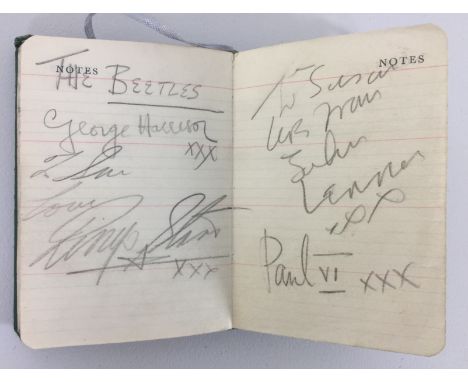 BEATLES AUTOGRAPHS - superb set of Beatles autographs in a diary from 1963. The signatures are in pencil and were obtained in