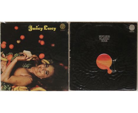 NUCLEUS/JUICY LUCY - Juicy pack of 2 x original UK Vertigo swirl monsters! Titles are Nucleus - Elastic Rock (1st UK large sw