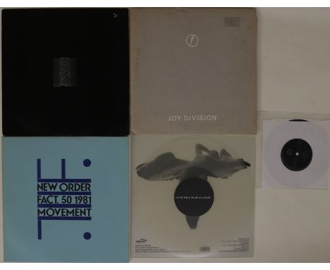 JOY DIVISION/NEW ORDER - Killer collection of 2 x LPs, 2 x 12" and 1 x 7" flexi. Titles Are Joy Division (x3) - Unknown Pleas