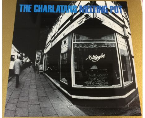 CHARLATANS MELTING POT NEON SIGN - the actual neon sign that hung in the cafe that featured on the cover of their 1995 compil
