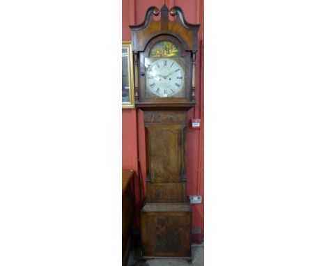 A George III inlaid mahogany 8-day longcase clock, the painted arched dial signed Whittington & Son, Northampton