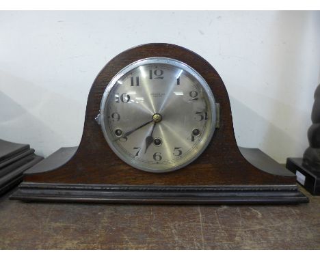 A Cope & Co. of Nottingham oak mantel clock