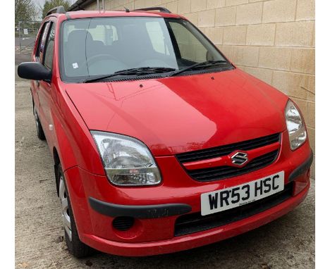 SUSUKI IGNIS, REG WR53 HSC, REGISTERED DECEMBER 2003, 1328CC PETROL ENGINE, 2 KEYS, THIS VEHICLE IS CURRENTLY SORN, WE HAVE N