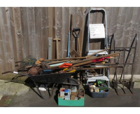 WHEELBARROW &amp; TOOLS