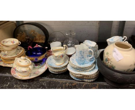 MINTON PLATE, ROYAL DOULTON 'THE BURLINGTON' PART TEA SERVICE &amp; OTHER CERAMICS