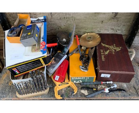 SHELF OF TOOLS ETC