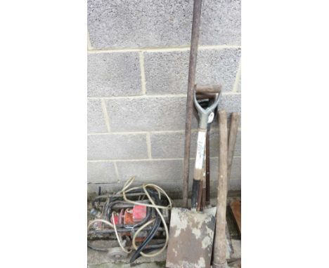 GENERATOR, SHOVELS, PICK AXE ETC