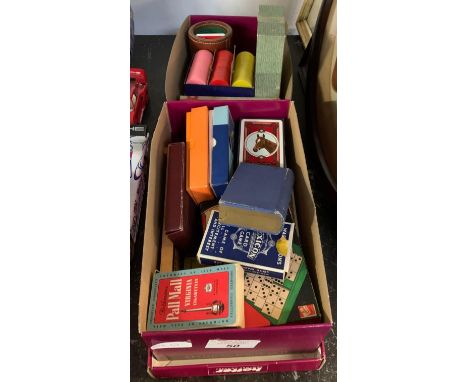 COLLECTION OF VINTAGE PLAYING CARDS &amp; POKER CHIPS