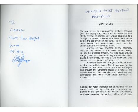 Through A Broken Window by Mike Tiernan, Limited First edition Mis-print and signed by the author, softback book. DEDICATED. 