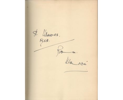 Fosco Maraini signed Secret Tibet hardback book. Signed on inside front page. Some knocks to dustjacket. Charity book auction