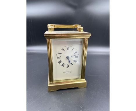 A Garrard &amp; Co Brass Carriage Clock (AF)