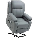 HOMCOM Riser and Recliner Chair with Massage, Heat, Power Lift Recliner Chair for Elderly with