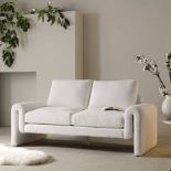 Hampstead White Boucle Curved 2-Seater Sofa RRP £529.99-ER31 Reinvigorating modernist style for