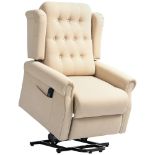 HOMCOM 45° Lifting Riser and Recliner Armchair - Beige RRP £389.99-ER23A Reclining chair lifts you