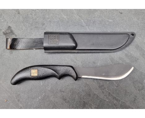 A Coltelo G96 Brand MOD. 4010 hunting knife and sheath, with 11cm blade.