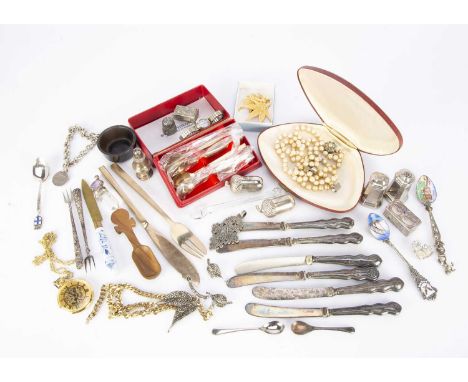 A mixed lot, including jewellery, coins, silver plated items, a gradus manual wind pocket watch, and more
