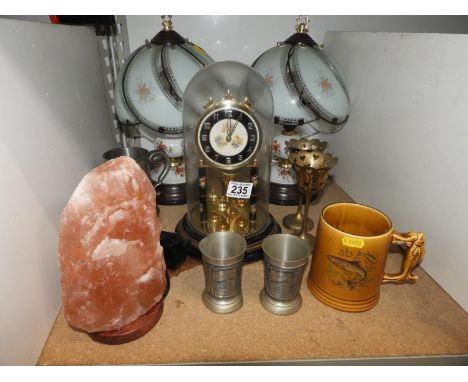 Anniversary Clock, Table Lamps etc 