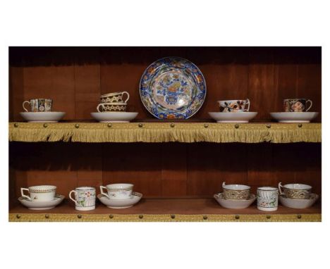 Group of early to mid 19th Century ceramics to include; coffee cans, Bute shape cups and saucers, factories to include; Spode