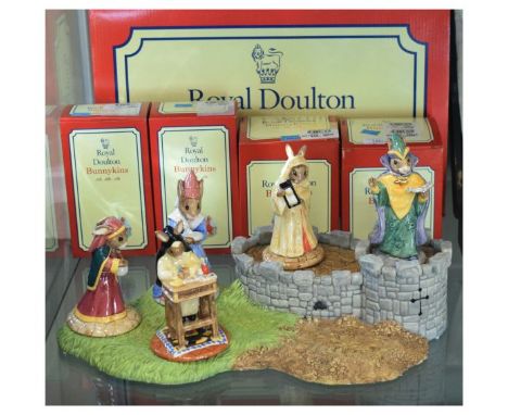 Five various Royal Doulton Bunnykins figures to include; Mystic, Father Time, Sundial, Fortune Teller and Sister Mary Barbara