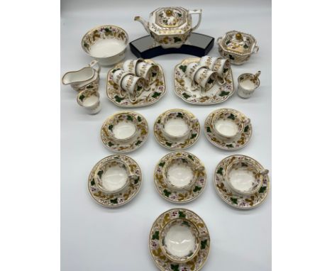 A 19th century Spode tea service. 