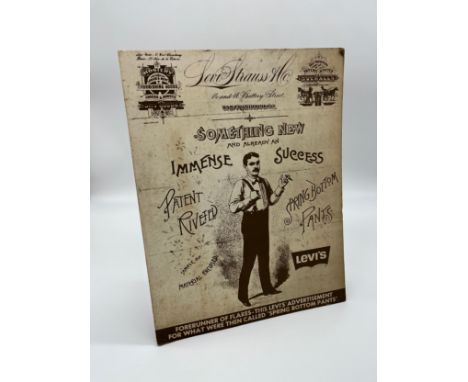 A Vintage Levi Straus &amp; Co cardboard shop 'Levi's' advertisement board [42x32cm] 
