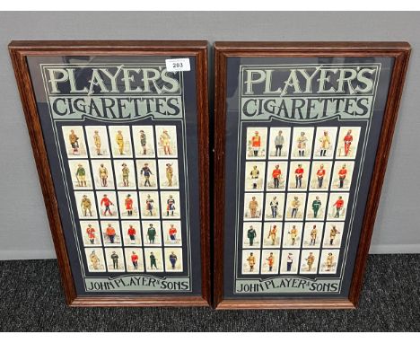 2 framed sets of Players cigarettes cards ?military personnel? These are not prints and include the actual cards nicely mount
