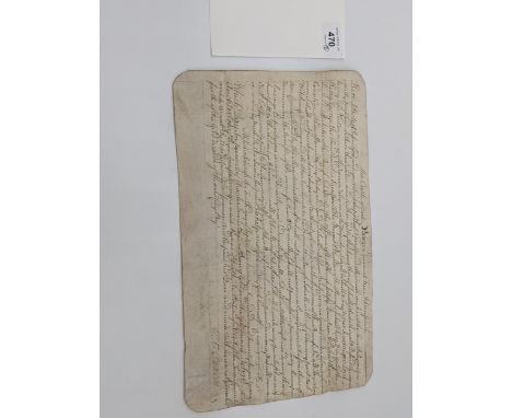 City of Edinburgh.: Burgess Oath. Manuscript on parchment recording the admission of John Auchterlony, Dyer, as a Burgess of 