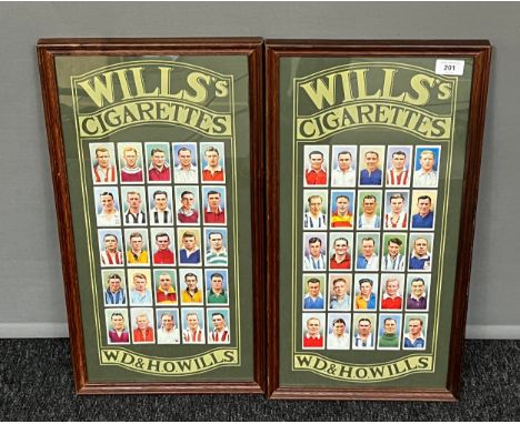 2 framed sets of Players cigarettes cards ?Footballers These are not prints and include the actual cards nicely mounted and f