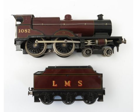 A boxed Bassett-Lowke O gauge 5302/0 LMS Standard Compound train and tender, 4-4-0, with manual