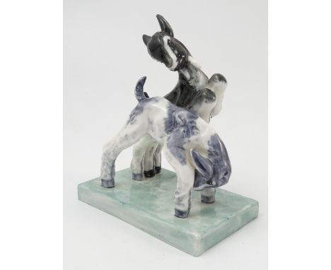 A Royal Worcester model, Kids at Play, modelled by Doris Lindner, model number 3153, dated 1952, height 5ins