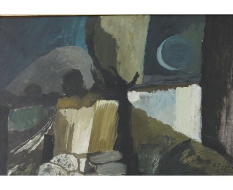 Reginald J Floyd, acrylic on board, abstract, signed and dated 1972, 7.5ins x 11ins (D)