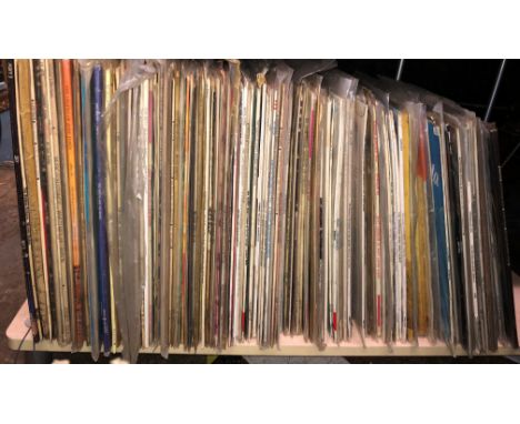 BOTTOM SHELF OF VINYL MUSIC - POP, FOLK AND COUNTRY AND SOME FOREIGN TITLES