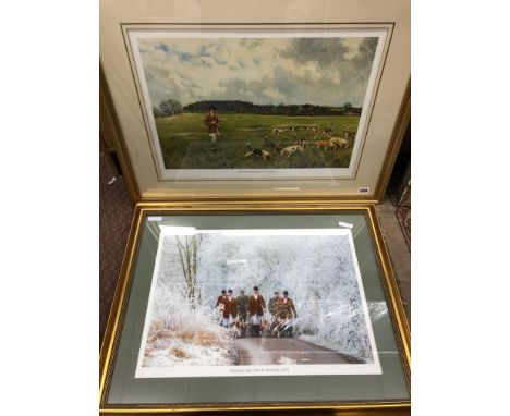 LIMITED EDITION PRINT 131/300 1974 THE WESTERBY BELOW THE HEMPLOE AFTER LIONEL EDWARDS F/G AND A FRAMED PHOTOGRAPH A JANUARY 