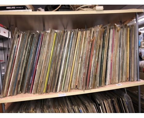 SHELF OF VINYL RECORDS, MAINLY JAZZ - BENNY GOODMAN, SIDNEY BECHET, HUMPHREY LYTTLETON,