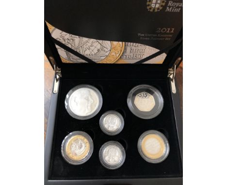CASED 2011 SILVER PIEDFORT COIN SET