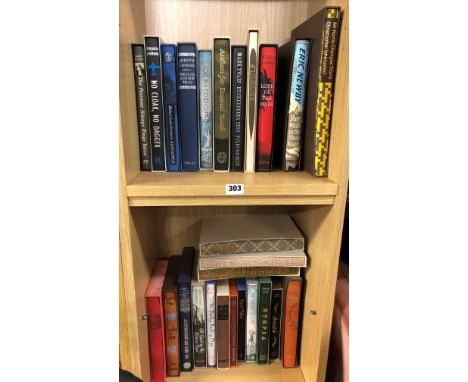 TWO SHELVES OF MAINLY FOLIO SOCIETY NOVELS INCLUDING MODERN LITERATURE - THE POSTMAN ALWAYS RINGS TWICE, LOVE IN A COLD CLIMA