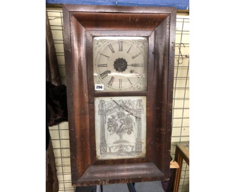 19TH CENTURY AMERICAN GEORGE MARSH WALL CLOCK