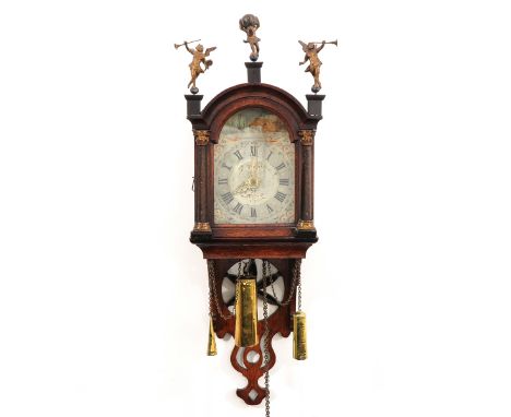 Circa 1830 with alarm clock, height 71 cm.