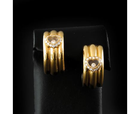 Chopard, Happy Diamonds, 18KG with diamonds, diameter 23 mm.