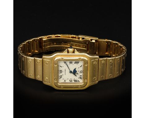 Santos Galbee Phase de Lune, Limited Edition, ref. 19901-0110, large model, width 29 mm.