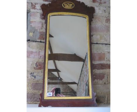 A Georgian style wall mirror - 85cm x 40cm 