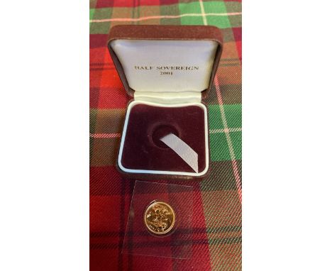  Sale Item:    2001 HALF GOLD SOVEREIGN   Vat Status:   No Vat   Buyers Premium:  This lot is subject to a Buyers Premium of 
