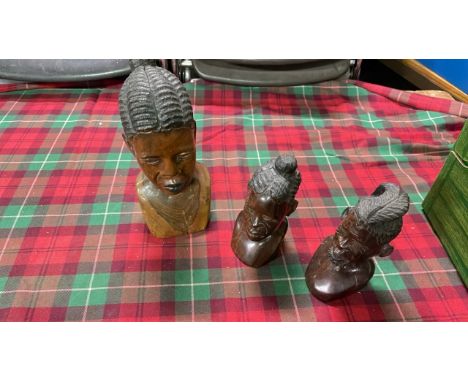  Sale Item:    BOX 3 WOODEN WARE HEADS (AF)   Vat Status:   No Vat   Buyers Premium:  This lot is subject to a Buyers Premium