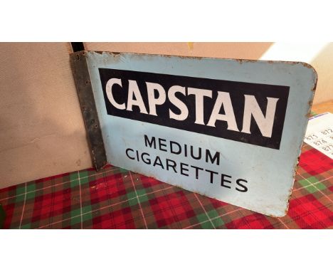  Sale Item:    METAL DOUBLE SIDED CAPSTAN CIGARETTE SIGN (AF)  Vat Status:   No Vat   Buyers Premium:  This lot is subject to