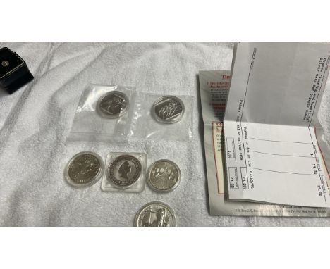  Sale Item:    BOX 6 COINS-SOME SILVER   Vat Status:   No Vat   Buyers Premium:  This lot is subject to a Buyers Premium of 1